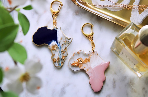Pink Meets Blue Africa Keychain Set MERCIA MOORE