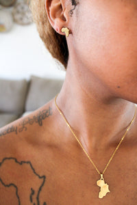 Gold Africa Necklace & Earring Set MERCIA MOORE