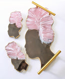 Pink Lace SHE Tray & Coaster Set
