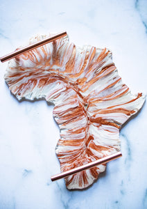 Cream & Copper Africa Tray